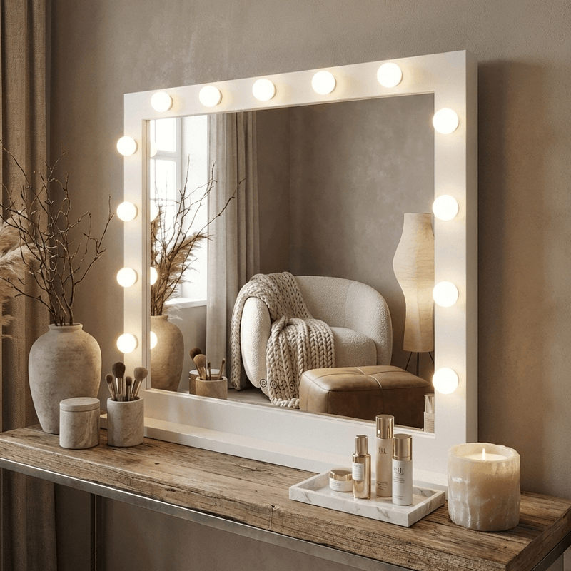 audrey hollywood mirror white gloss