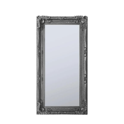 Charles Silver Leaner Mirror 176cm x 90cm with ornate carved frame, elegant addition to any room, full-length reflective surface