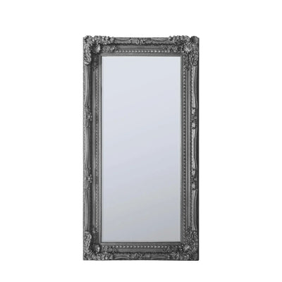 Charles Silver Leaner Mirror 176cm x 90cm with ornate carved frame, elegant addition to any room, full-length reflective surface