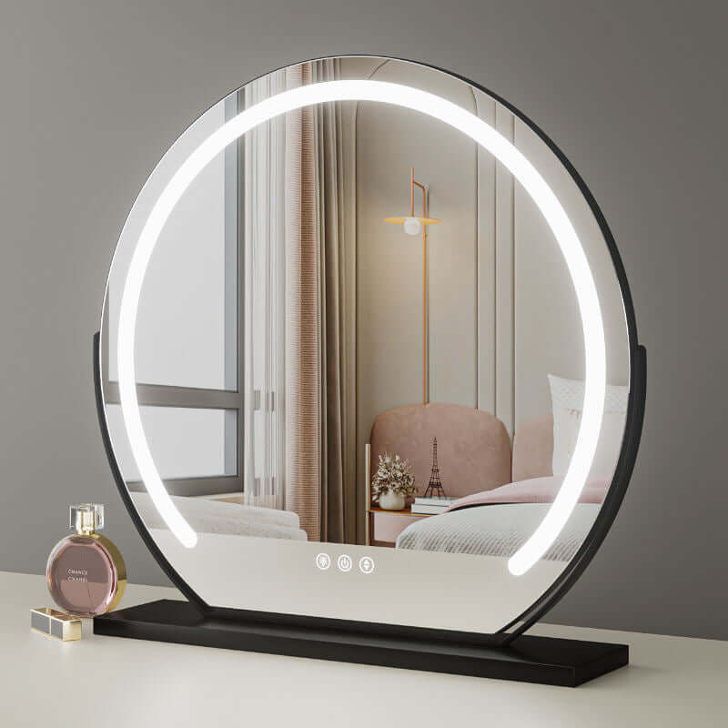 Elara LED Vanity Mirror with touch sensor and adjustable brightness.