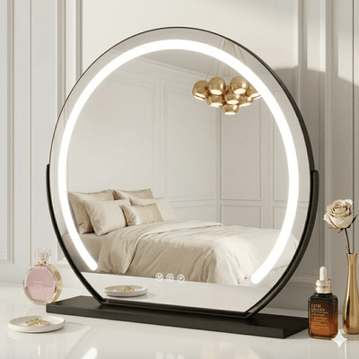 Elara LED Vanity Mirror with salon-quality lighting and sleek design.