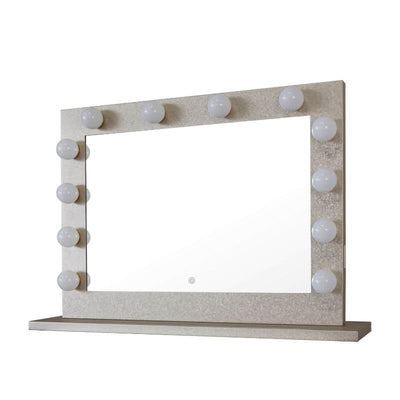 Jolie Gold Hollywood Mirror 80 x 60cm with flawless lighting and luxury design, perfect for makeup and glamorous routines.