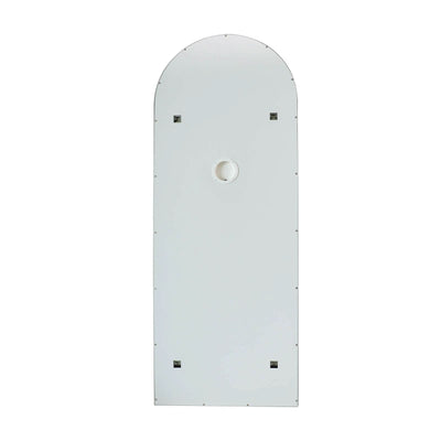Back view of the Angelina Full Length Arch Hollywood Mirror measuring 160 x 60cm, showing mounting design for easy installation.
