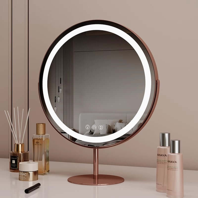 Pre Order End of April Celeste LED Vanity Mirror — Rose Gold