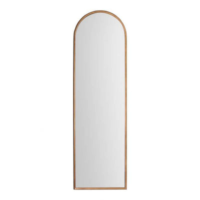 Bronze Arch Leaner Full Length Mirror, 170x51cm, with aged bronze metal frame for contemporary and traditional decor.