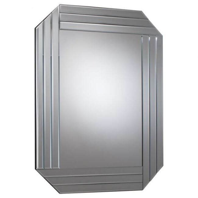 Burgate rectangular mirror with beveled triple strip frame, perfect for enhancing living space decor and practical use. Dimensions: 760x1015 mm.