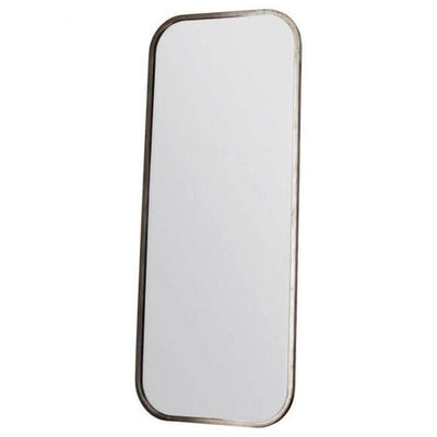 Distressed Champagne Leaner Mirror with metal frame, enhancing home décor with elegant design, large size 655x1565 mm.