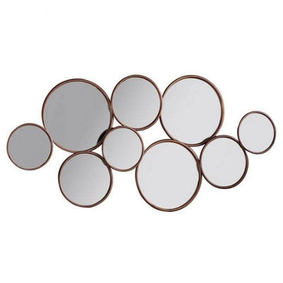 Kempsford Round Mirror featuring multiple circular mirrors, ideal for hallway or fireplace decor, modern design, versatile home accessory.
