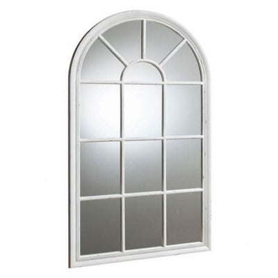 Arched Large Frame Fulshaw Mirror with light crackle texture, ideal for living room or bedroom accent, 800x1400mm dimensions.