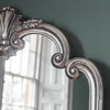 Ballagio Overmantle Mirror in  Silver Leaf 104cm x 115cm