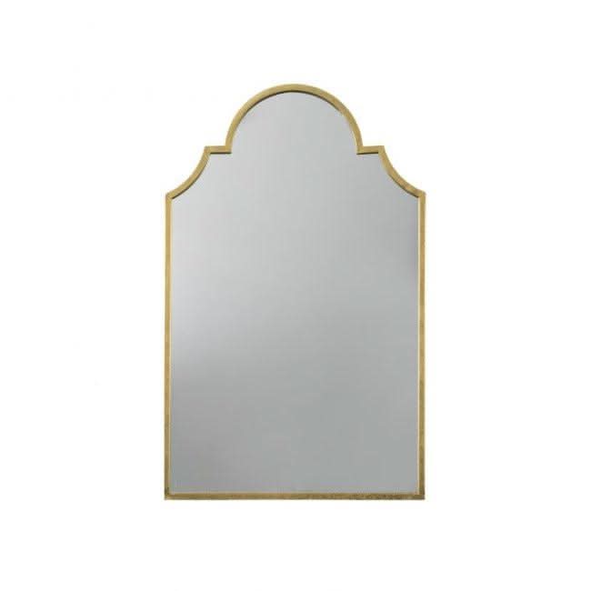 Verona Gold Elegant Arch Mirror with brushed gold finish and classic European design, perfect for adding charm to home decor.
