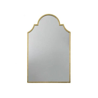 Verona Gold Elegant Arch Mirror with brushed gold finish and classic European design, perfect for adding charm to home decor.
