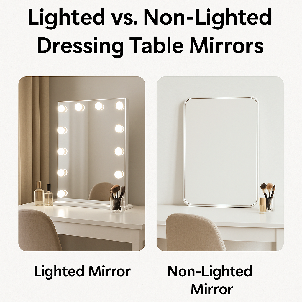 Lighted vs Non-Lighted Dressing Table Mirrors: A Buyer’s Guide