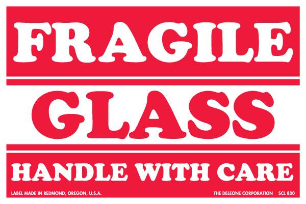 fragile sticker when moving a glass mirror