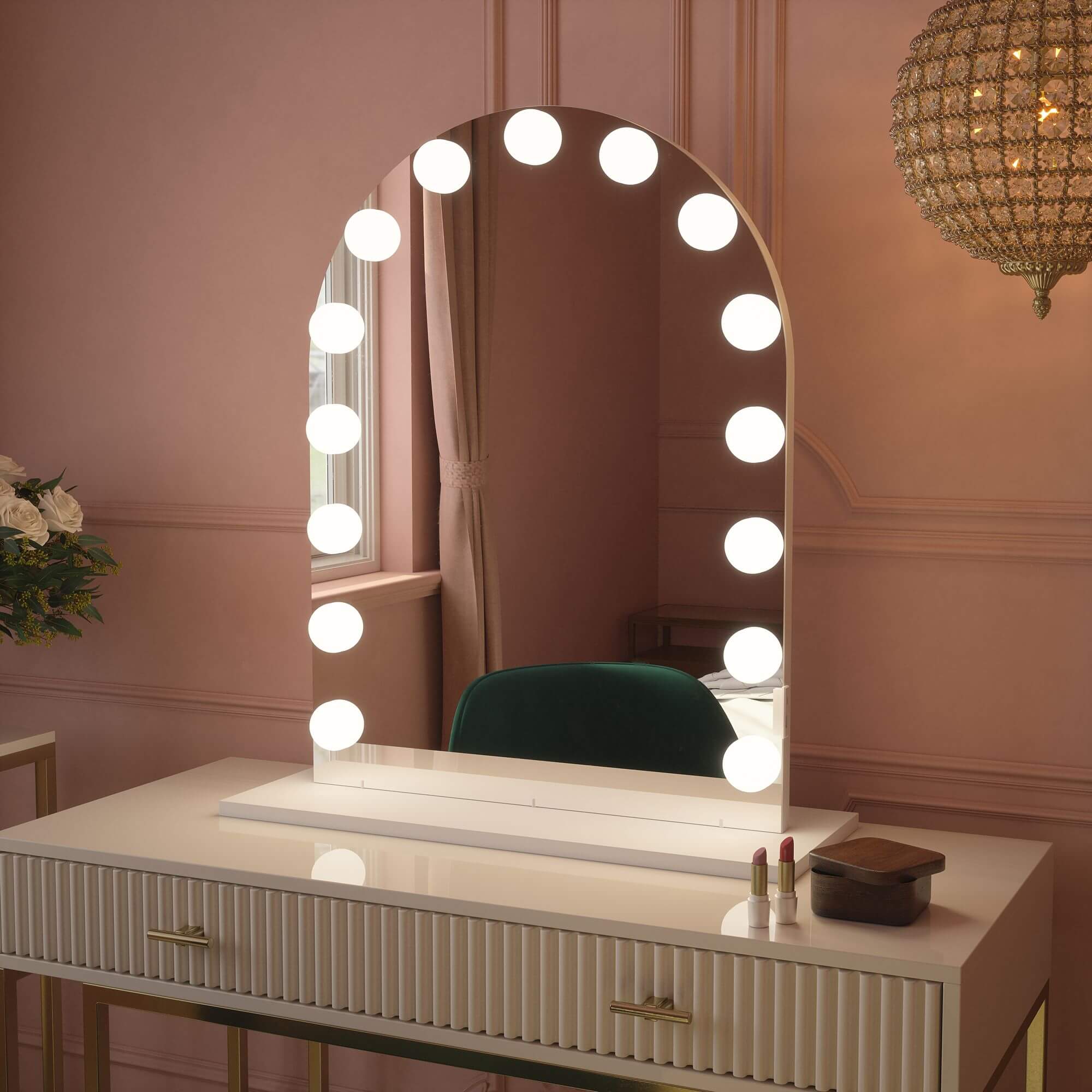Pre Order Mid June Charlize Arch Hollywood Mirror Table Top