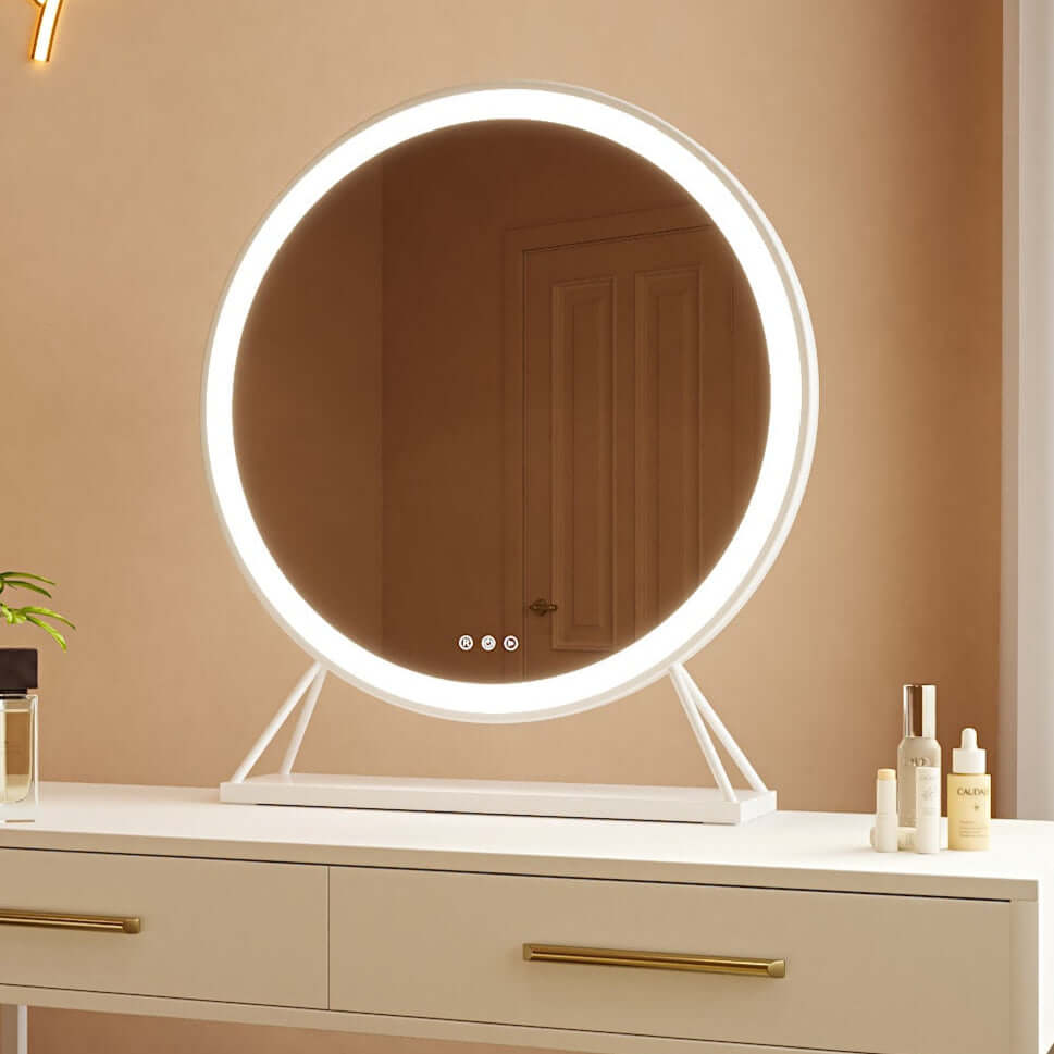 PRE ORDER Mid JUNE Marilyn Round Hollywood Mirror White 60x63cm