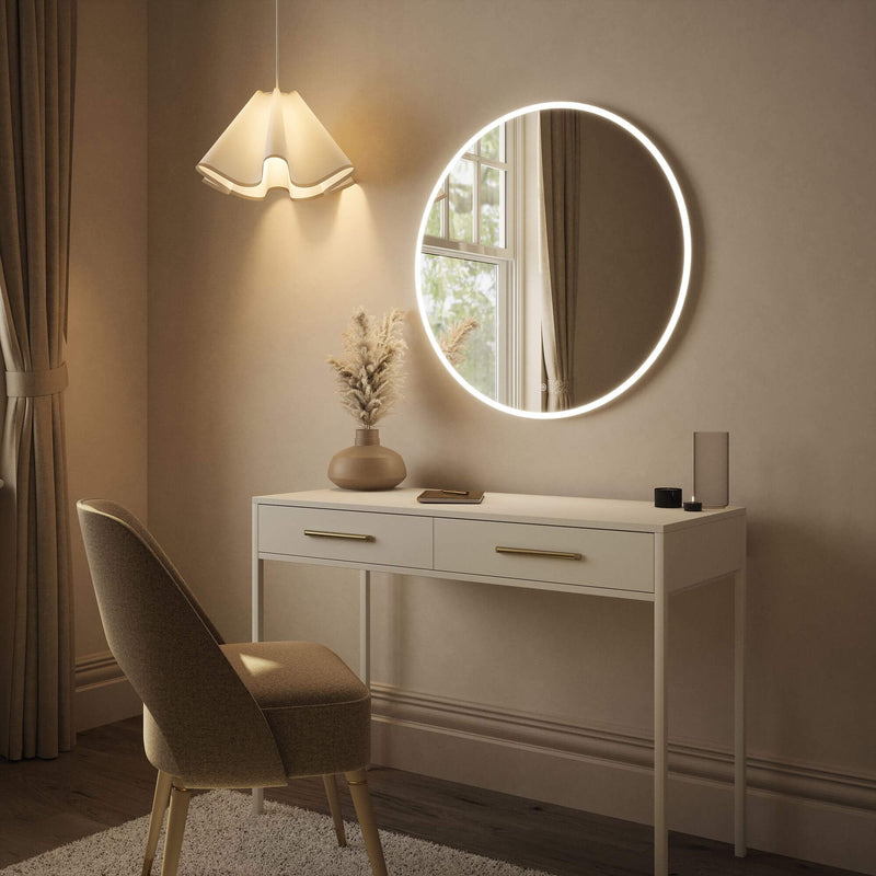 Pre Order Mid June Ava Round Wall Mounted Mirror Backlit