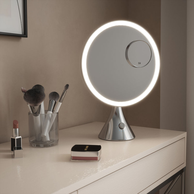 Pre Order Mid June LumiGlam Pro Cosmetic Vanity Mirror in Chrome