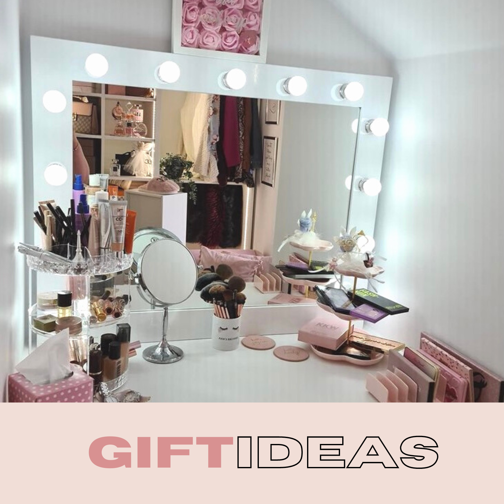 Big makeup discount mirror