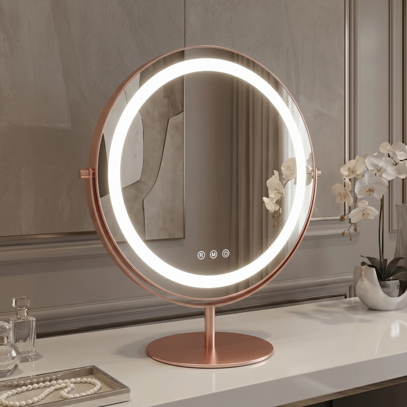 Pre Order End of April Celeste LED Vanity Mirror — Rose Gold