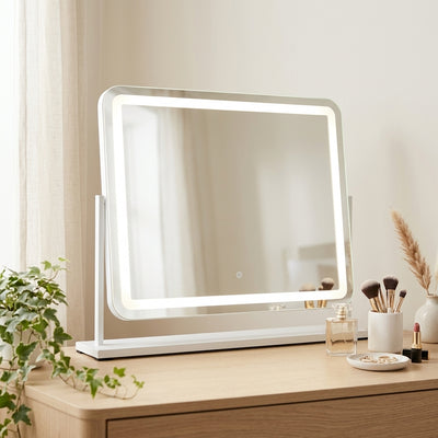Pre Order Mid October Luna White 58cm LED Vanity Mirror with Tilt Stand