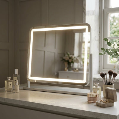 Pre Order Mid October Luna White 58cm LED Vanity Mirror with Tilt Stand