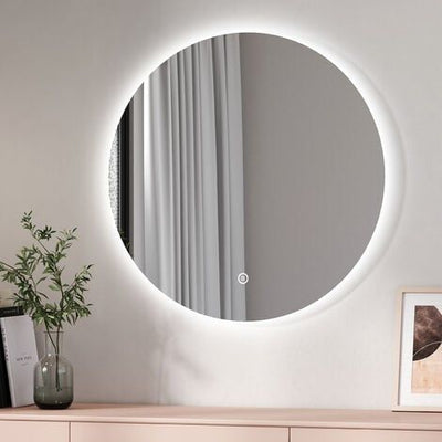 Pre Order Mid June Ava Round Wall Mounted Mirror Backlit