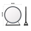 PRE ORDER Mid JUNE Grace Round Hollywood Mirror Black 60x63cm