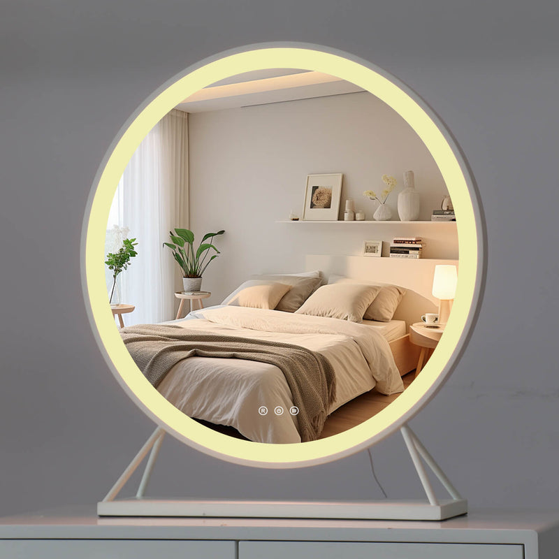 PRE ORDER Mid JUNE Marilyn Round Hollywood Mirror White 60x63cm