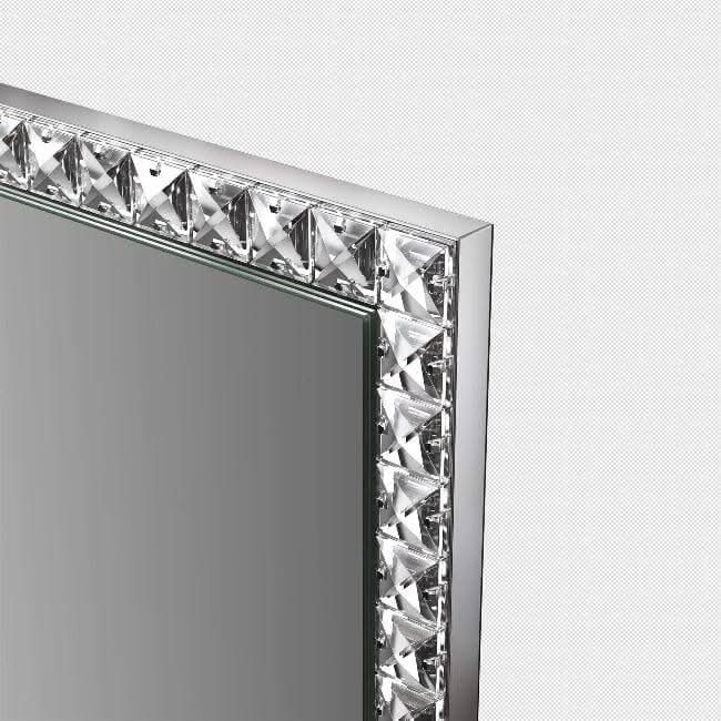 Close-up of Crystal Edge Full Length Mirror with luxurious frame design, 50x155cm, featuring elegant details and reflective brilliance.