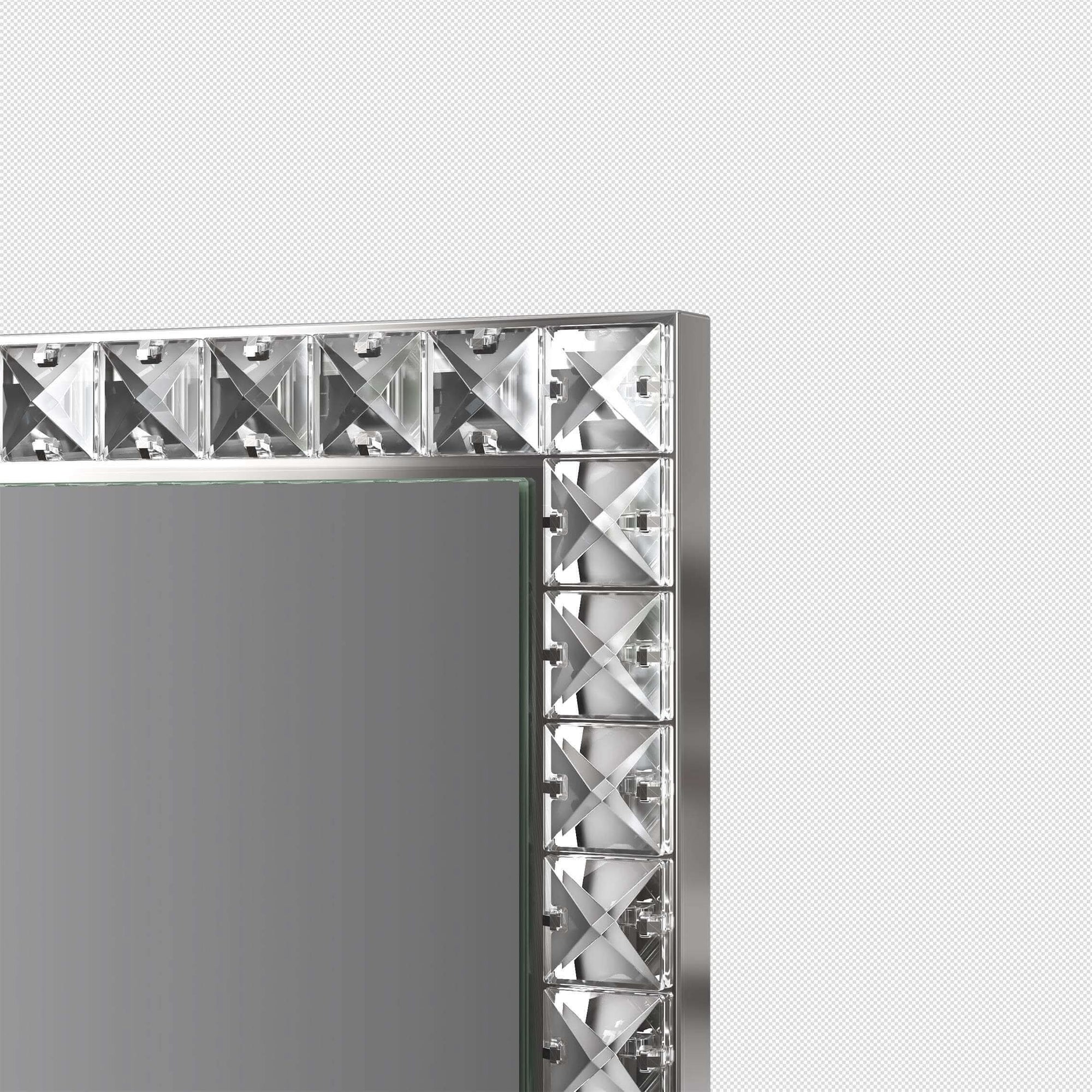 Crystal Edge Full Length Mirror corner with elegant design and luxurious style, highlighting the intricate detail of the frame.