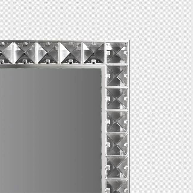 Crystal Edge Full Length Mirror corner detail showcasing luxurious design and craftsmanship.