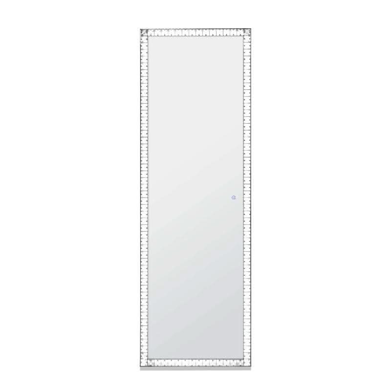 Crystal Edge Full Length Mirror 50 × 155 cm | LED Crystal Frame Floor ...