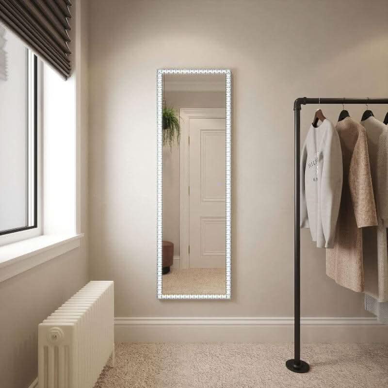 Crystal Edge Full Length Mirror 50x155cm with three lighting modes, adding elegance and style to any room decor.