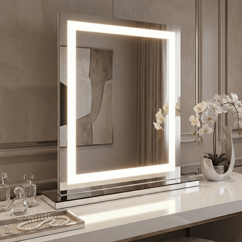 modern portrait dressing table mirror illuminated led