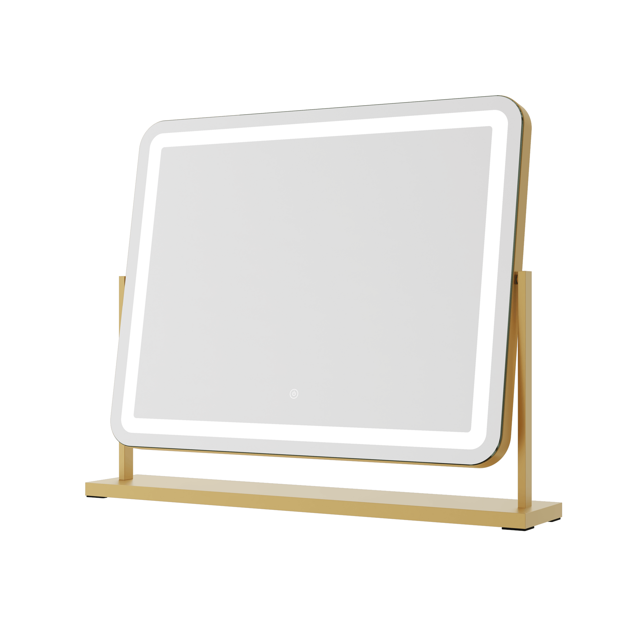 Gigi Glamour Gold LED Vanity Mirror, a modern makeup mirror with 360 tilt, ideal for your dressing table.