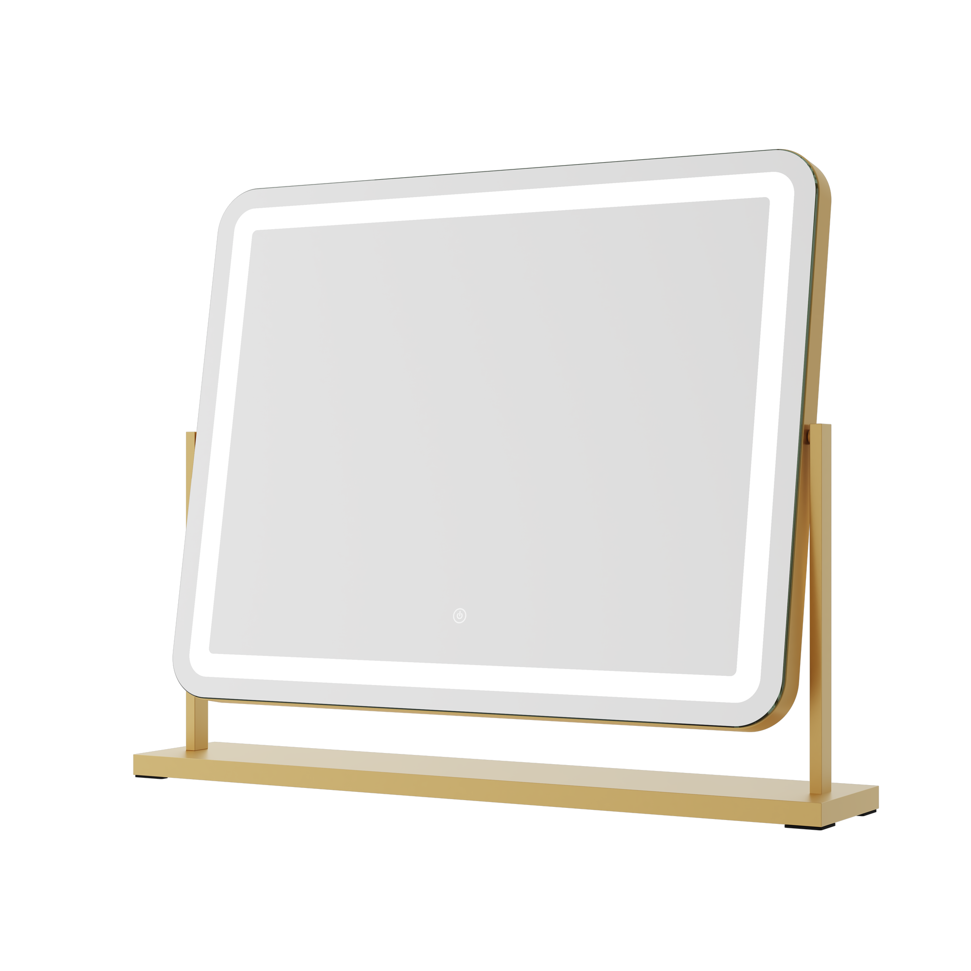 Pre Order Mid October Gigi Glamour Gold LED Vanity Mirror with 10x Magnifying Mirror, stylish design for makeup gift for daughter tilt, glamour gold.