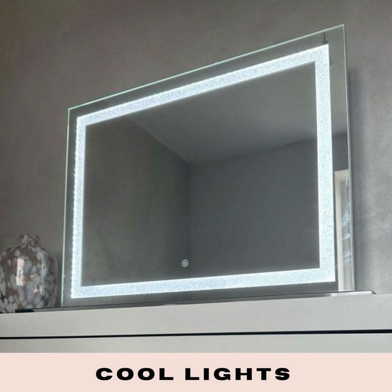 Crystal Pro Mirror 80 × 60 cm | LED Crystal Vanity Mirror - hollywood ...