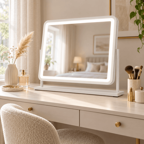 Pre Order Mid October Luna White 58cm LED Vanity Mirror with Tilt Stand