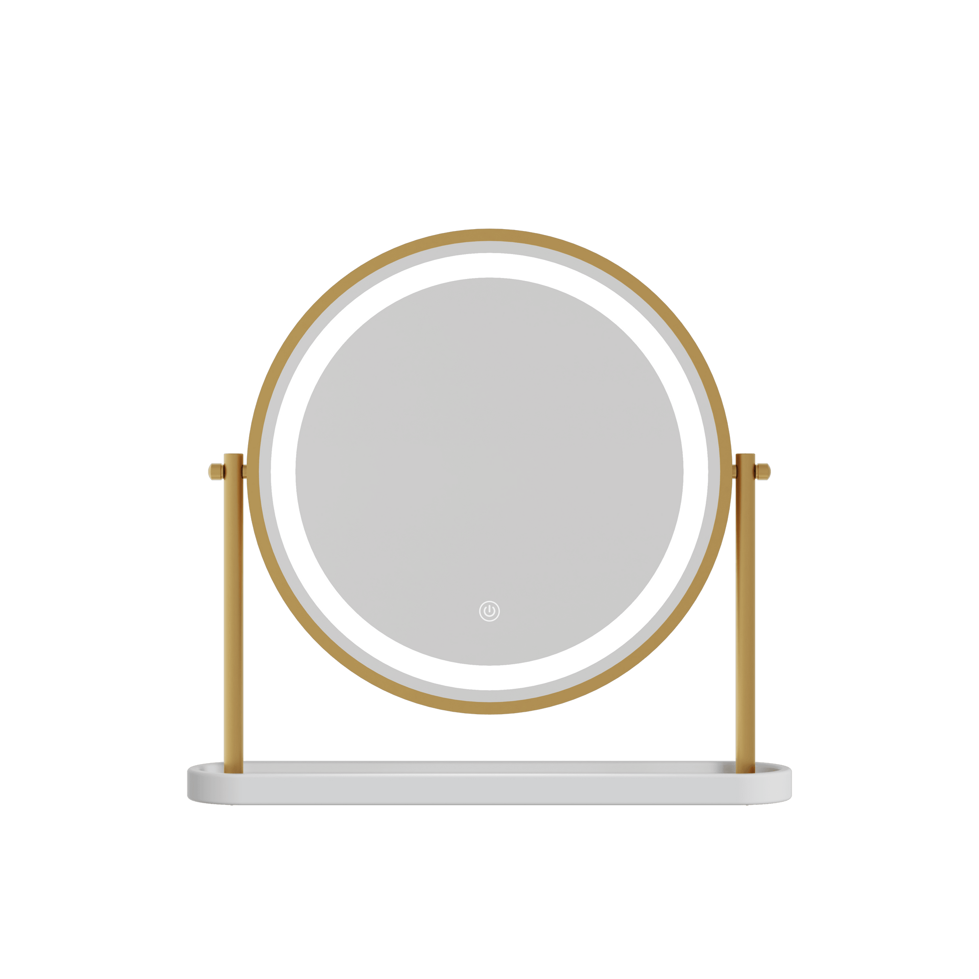 Pre Order Middle October Island Round LED Vanity Mirror – Glamour Gold, 360 tilt modern dressing table mirror