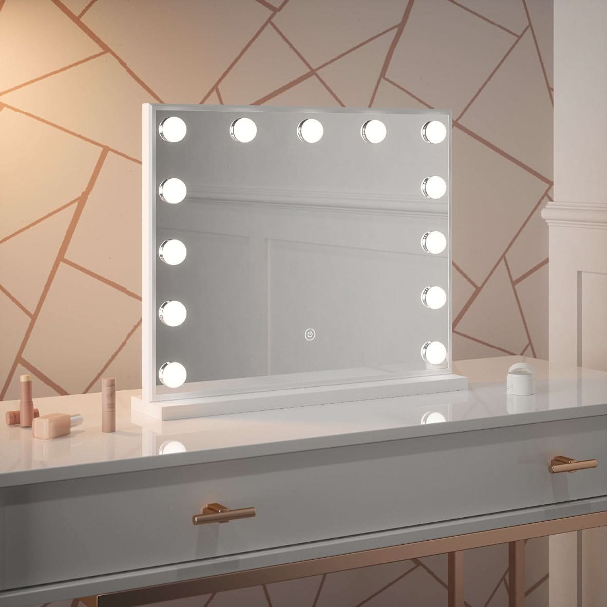 Grote Hollywood Led Make-up Spiegel Zwart Visagie Spiegel Theater Spiegel 3x Licht Standen Met Dimfunctie Grote Hollywood Led Make-up Spiegel Zwart Visagie Spiegel Theater Spiegel 3x Licht Standen Met Dimfunctie