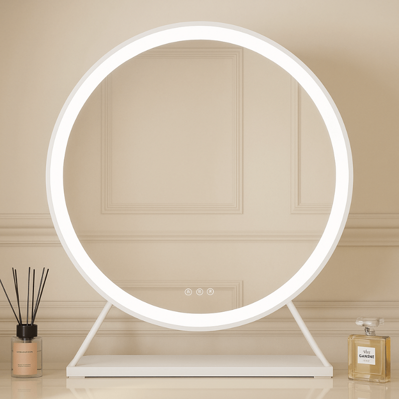 white dressing table mirror