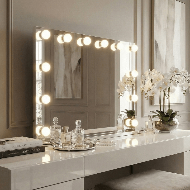 Dressing Table Mirrors with Lights | LED & Light-Up Vanity Mirrors -  hollywood mirrors