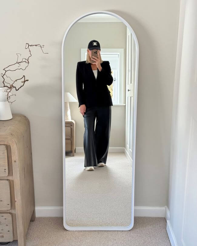 Sophia Full Length Arch Mirror White Frame