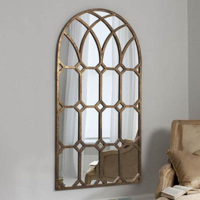 Aged Bronze Window Mirror