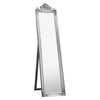 Wooden Cheval Floor Mirror-Silver