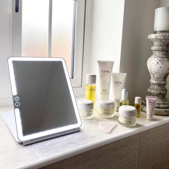 Large Folding Travel Mirror with Lights hollywood mirrors