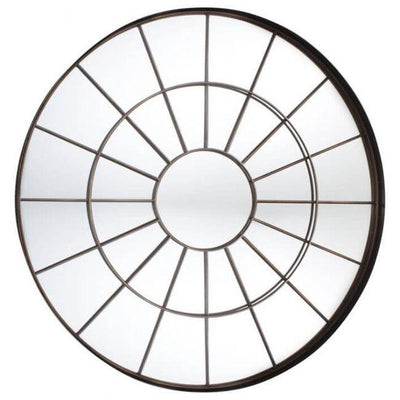 Large Round Chic Window Mirror