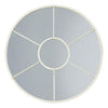 White Valence Round Mirror