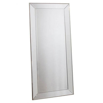 Baskin Rectangle Champagne Mirror, full-length with bevelled frame, elegant statement piece, brightens any room, luxe décor accessory